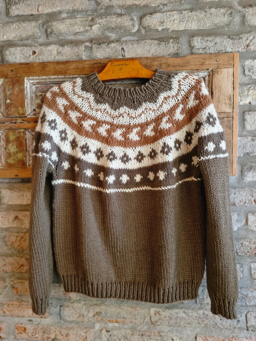 Brown base Merino sweater 1