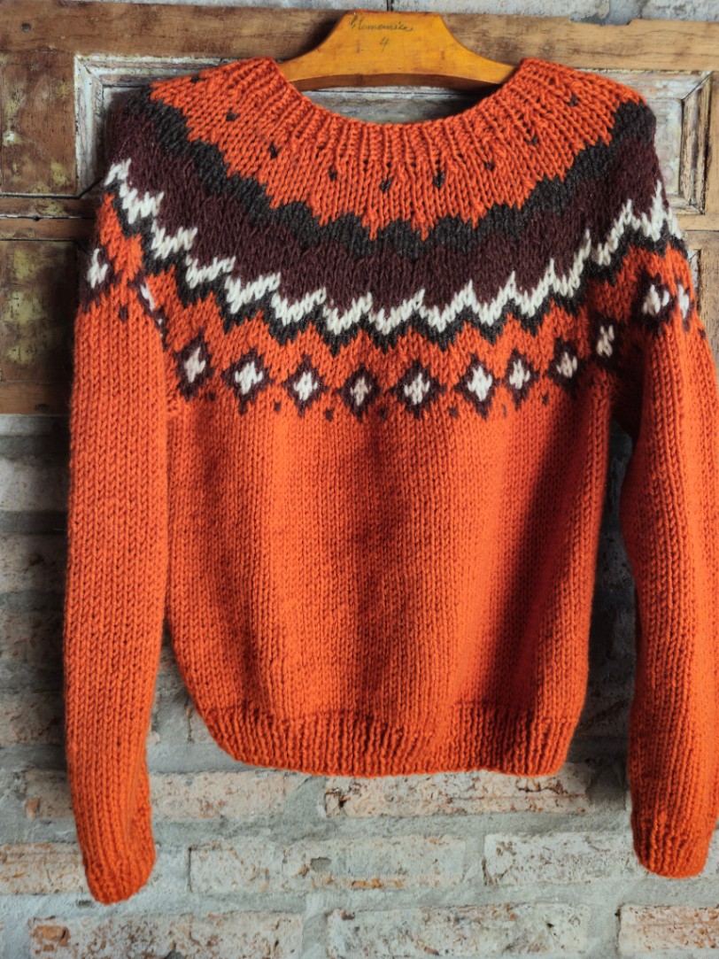 Orange base sweater 1